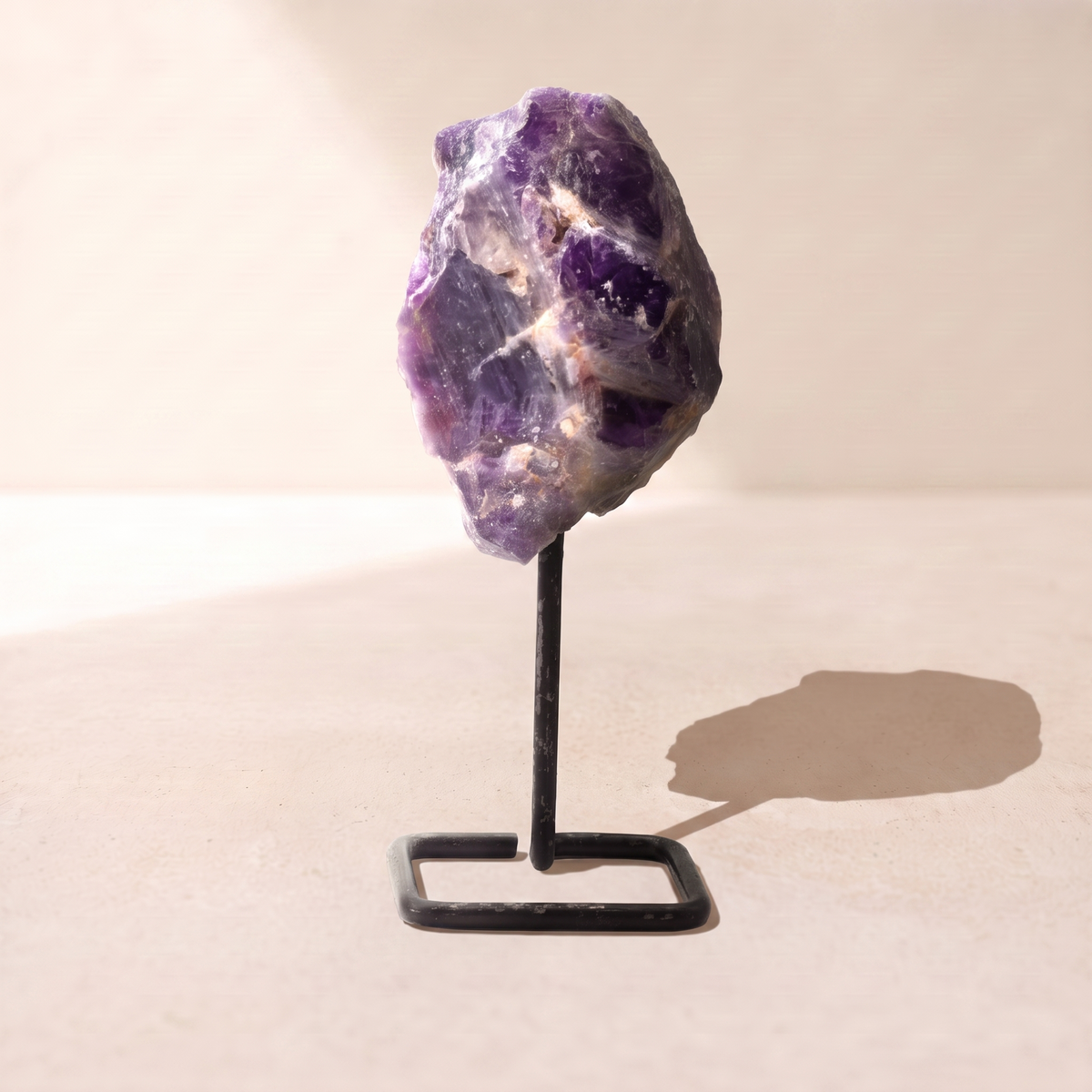 Amethyst on Metal Stand